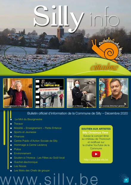 Couverture du bulletin communal de Silly - Décembre 2020
