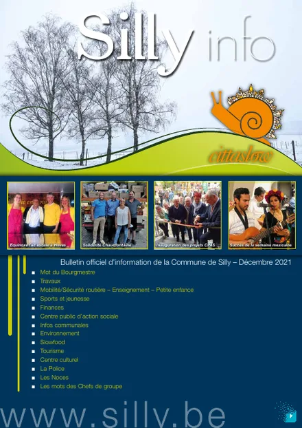 Couverture du bulletin communal de Silly - Décembre 2021