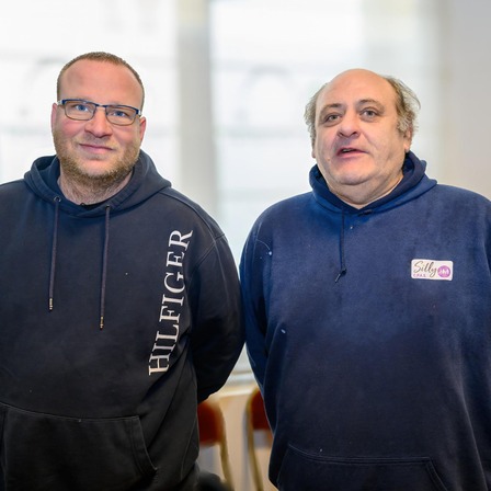 Michaël Luppens et Alain Doeraene, le service maintenance du CPAS de Silly