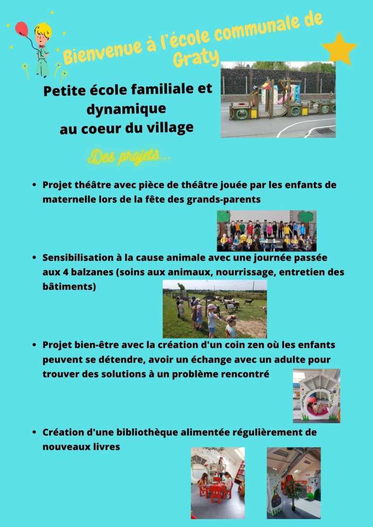 Présentation de l'école communale de Graty